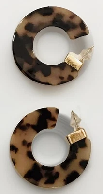 深棕色龟环耳环全新无标签 — 第 1/4 张图片