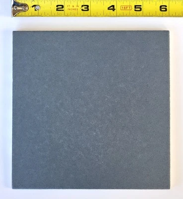 6"x6" Blue - Gray Matte Kitchen Bathroom Ceramic Tile Vintage American Olean USA - Image 1 of 4