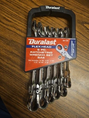 Duralast SAE Flex Head Ratcheting Wrench Set 6 Piece # 64-125 - Image 1 of 4