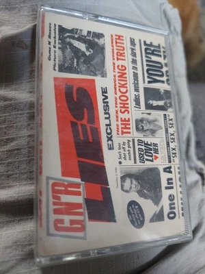 VINTAGE Guns N' Roses Lies Cassette tape Geffen  USA  Rock and Roll - Image 1 of 3