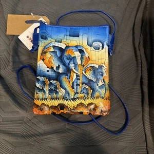 Tamsy Cross, borsa, vera pelle, fatta a mano, design elefante - Foto 1 di 7