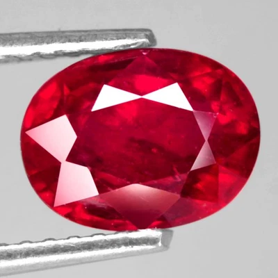 2.19Ct. Natural Gemstone Ruby Top Red Oval Madagascar Beautiful Sparkles Color! - Image 1 of 4