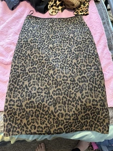 Marks & Spencer Brown Leopard Print Pencil Skirt Size 10 UK - Picture 1 of 2