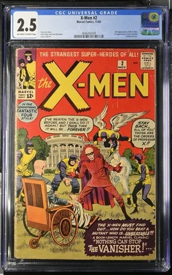 X-Men #2 CGC 2.5 Marvel 1963 2nd App X-men 1st Vanisher Stan Lee Jack Kirby - Image 1 of 2