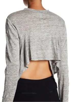 *** A.L.C. Camiseta deportiva Luisa espalda abierta de lino gris jaspeado (M) Foto 1 de 2