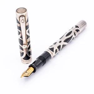 Sheaffer Nostalgia 925 Sterling Silber Schwarz Füller 18K B Vintage - Bild 1 von 5