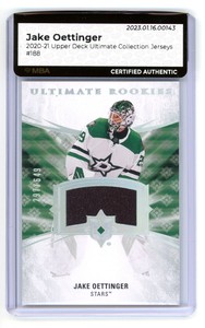 2020-21 Ultimate Collection Jake Oettinger Ultimate Rookies /649 Upper Deck RC