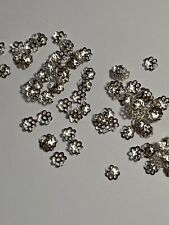 50 pcs 6 mm bead cap beadcaps silver plated jewellery making SP15