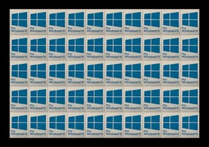 50 Stück Aufkleber für Fenster 11 Pro Blau Badge Logo Decal Cyan Farbe 22mm x 16mm - Bild 1 von 1