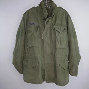 VTG US Military M-65 Cold Weather Field Coat OG 107 Med Reg  Zip Snap L/S 70's - Picture 1 of 12