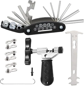 Smagliacatena Bici Kit,Bici 16 in 1 Kit Di Bici Pinza Catena Bici Splitter per C - Foto 1 di 12