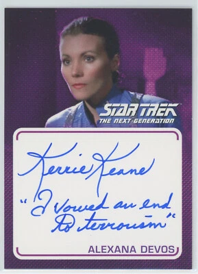 Star Trek #A44 Kerrie Keane as Alexana Devos Hit Insert Autograph Card! - Image 1 of 2