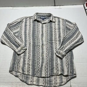Vintage Results Jeans Button Up Shirt Size Large Heavy Weight Woven Hip Hop Best - Picture 1 of 7