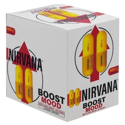 Nirvana Boost - 800mg Next Level MOOD Sin CRASH 24 Cápsulas Caja Completa Foto 1 de 2
