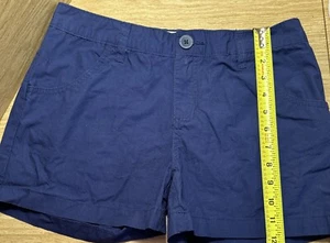 OLD NAVY Girls Size 14 Blue Cotton Chino Shorts Adjustable Waist Quick Dry - Picture 1 of 7