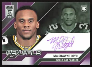 2024 Donruss Elite Pen Pals Purple Ink MarShawn Lloyd #PAL-MLL Rookie Packers - Picture 1 of 2