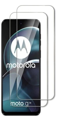 2x Motorola Moto G14 Panzerfolie Schutzglas 9H Hart Echt Displayschutz Glas