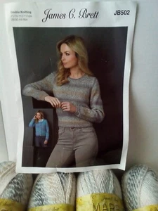 James C. Brett, Sweater Kit, Acrylic Machine Wash - Picture 1 of 5