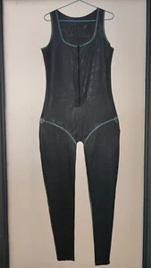 Gummi Latex Rubber Ganzanzug Catsuit Sleeveless tight Suit fashion Fixed Men 2XL - Picture 1 of 1