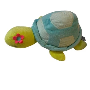 Carters Turtle Plush Pink Daisy Flower Teal  Turquoise Animal Baby - Picture 1 of 5