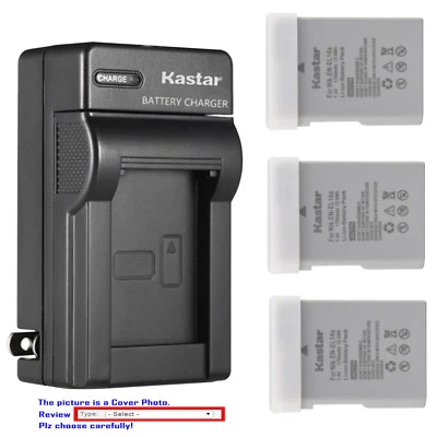 Cargador de pared de batería Kastar para Nikon OEM EN-EL14a MH-24 y agarre Nikon EN-EL14 Foto 1 de 4
