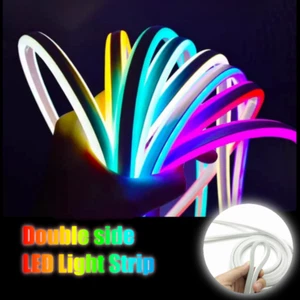 Double-sided LED RGB Neon Light Strip 12V Low Voltage IP67 Waterproof Decoration - Picture 1 of 83