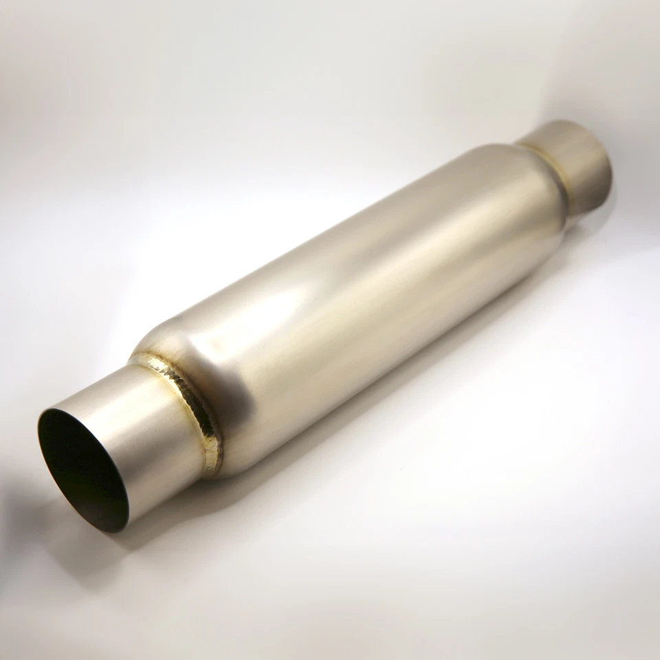 TitanFlowRacing Titanium 2.5" Race Resonator Muffler 19" OAL Perforated Core - Image 1 of 4