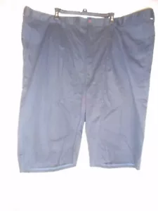 Pantaloncini corti blu scuro stile chino plissettati davanti taglia 50 nuovi con etichetta taglia 50 king size - Foto 1 di 4