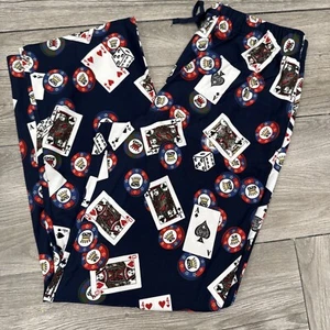 PJ'S & Pancakes Casino Cards Gambler SOFT & COMFY Lounge Pants Pajama Bottoms - Picture 1 of 4