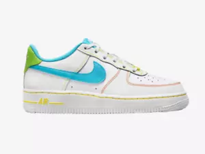 Nike Air Force 1 LV8 WCRD Orange White Blue FJ4614-100 Boys Girls GS Sz 4y-7y - Picture 1 of 5