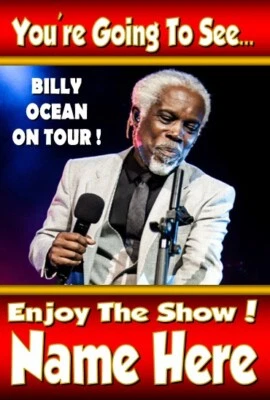 MARTINFLIPFLOP YOU'RE GOING TO SEE BILLY OCEAN LIVE ! - PERSONALISED GREETING CARD - FABULOUS !