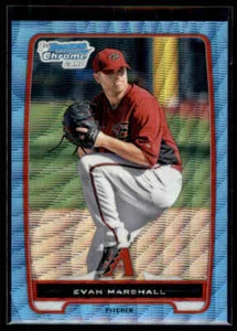 2012 Bowman Chrome Blue Wave Refractors Evan Marshall 193 Arizona Diamondbacks - Bild 1 von 2