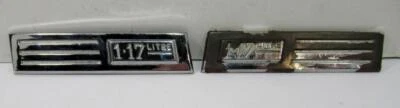 Ford Prefect 1.17 LITRE left & right engine badges 1949 1950 1951 1952 1953 Foto 1 de 4