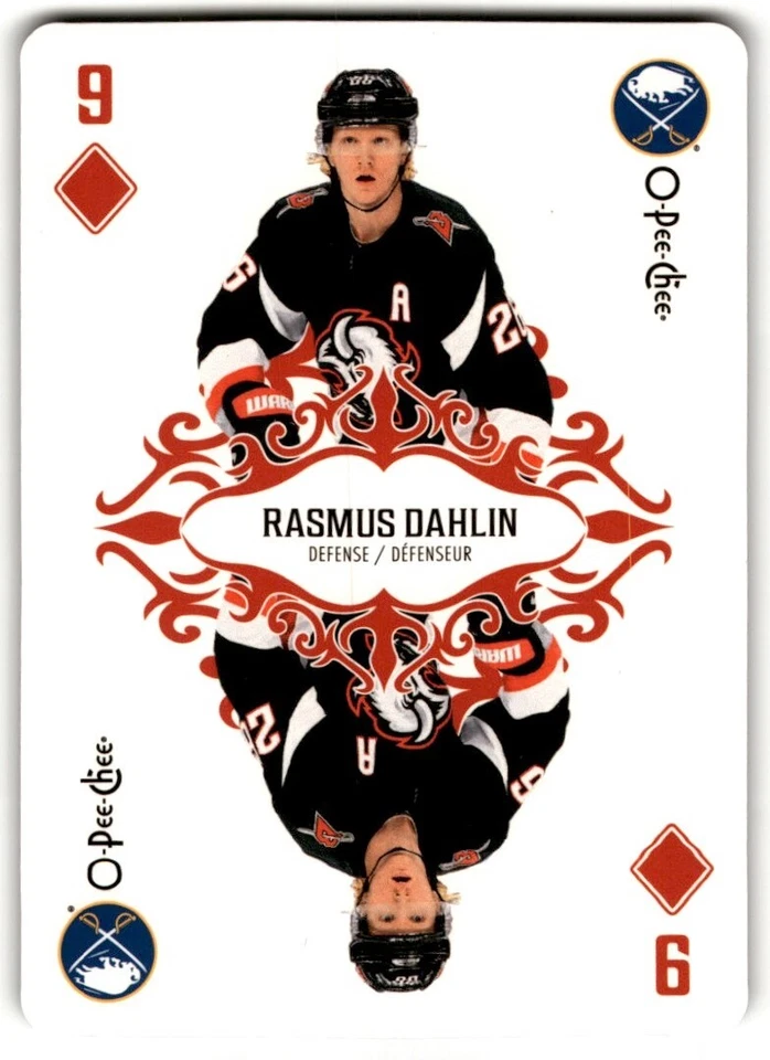2023-24 O-Pee-Chee Playing Cards Rasmus Dahlin #9D Buffalo Sabres - Image 1 of 2