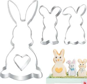 Ausstecher Hase 12,7/8,5/8Cm,Osterhasen Ausstecher Groß Ostern Keksausstecher Ha - Bild 1 von 12