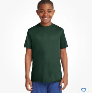 Sport Tek Youth Medium Forest Green ST350 6 Shirt DriFit Workout T-Shirt LotOf 6 - Picture 1 of 7