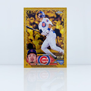 Seiya Suzuki 2023 Topps Chrome Gilded Collection 63/99 Gold Etch Chicago Cubs