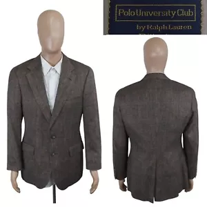 Polo University Club Ralph Lauren Sportmantel Seide Fischgrätmuster gefleckt 40R - Bild 1 von 9