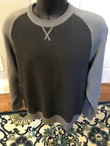Tommy Bahama Mens Medium Gray On Gray Sweater, 100%Cotton, Pullover - Picture 1 of 10