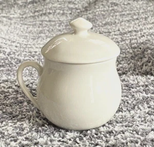 Vintage Apilco Fine Porcelain Pot De Creme Cup With Lid France White Porcelain - Picture 1 of 10