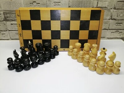Vintage Chess and chessboard of the Soviet Union (wooden). USSR, 1979 y - Image 1 of 4