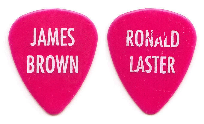 Vintage James Brown Ronald Laster Magenta Tour Guitar Pick - Image 1 of 1