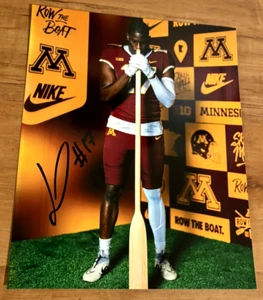 JAH JOYNER Minnesota Gophers SIGNIERTES 8x10 Foto LAS VEGAS RAIDERS - Bild 1 von 1