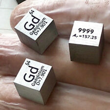 10mm 99,99% Gadolin metal Cube Rzeźbiony element Układ okresowy