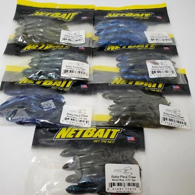 NetBait 3.75" Baby Paca Craw 9 unidades paquete 3 3/4" elección de colores pesca de lubina Foto 1 de 2