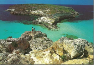 CARTOLINA SICILIA SICILY POSTCARD LAMPEDUSA ISOLE PELAGIE ISOLA DEI CONIGLI - Picture 1 of 1