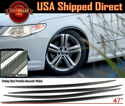 2 pares de protectores protectores de carbono 3D extensión acampanada guardabarros delgado flexible para BMW Foto 1 de 4