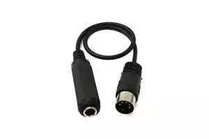 Audio Kabel 30 cm DIN 5 polig Stecker zu 6.35 mm Klinke Buchse AUX Adapter - Bild 1 von 4