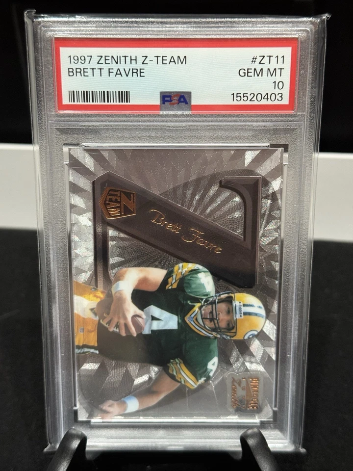 1997 Pinnacle Zenith Z Team Silver Brett Favre - PSA 10 - SP - Image 1 of 1