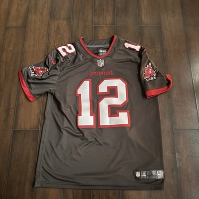 Nike Tom Brady Tampa Bay Buccaneers Vapor Jersey Gray Red Men’s Sz Large Good Co - Image 1 of 4